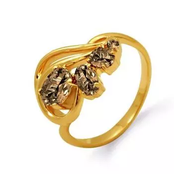 Кольцо с раухтопазами Линии Любви