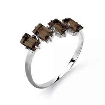 Кольцо с раухтопазами Линии Любви