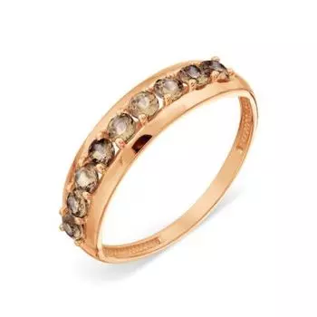 Кольцо с раухтопазами Линии Любви