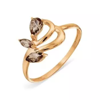 Кольцо с раухтопазами Линии Любви