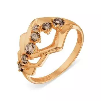 Кольцо с раухтопазами Линии Любви