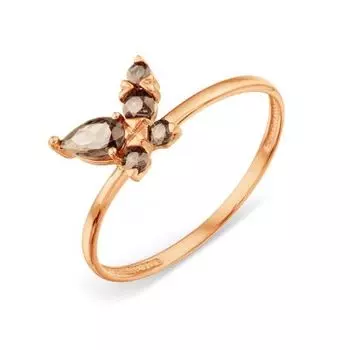 Кольцо с раухтопазами Линии Любви