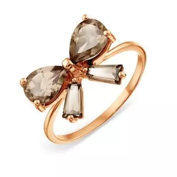 Кольцо с раухтопазами Линии Любви