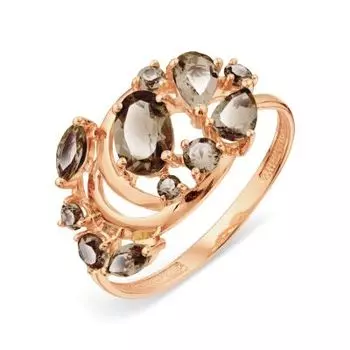 Кольцо с раухтопазами Линии Любви