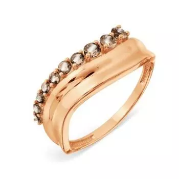 Кольцо с раухтопазами Линии Любви