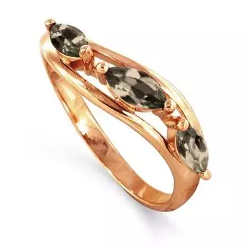 Кольцо с раухтопазами Линии Любви