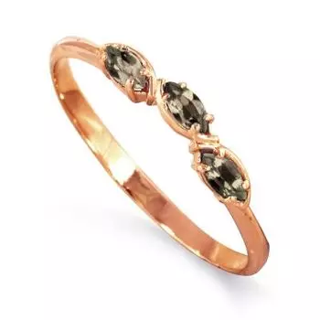 Кольцо с раухтопазами Линии Любви