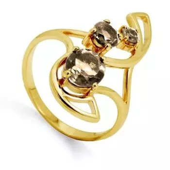 Кольцо с раухтопазами Линии Любви