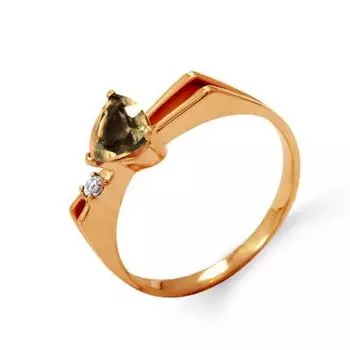 Кольцо с раухтопазами Линии Любви