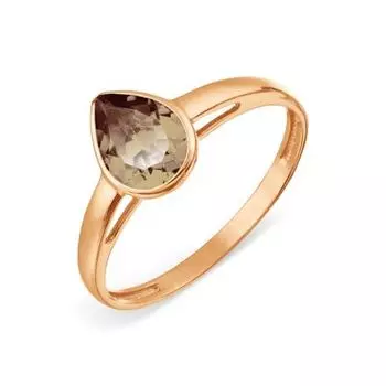 Кольцо с раухтопазом Линии Любви