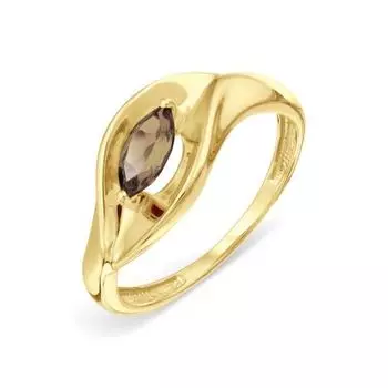 Кольцо с раухтопазом Линии Любви