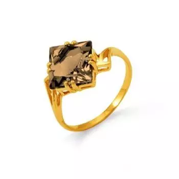 Кольцо с раухтопазом Линии Любви