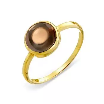 Кольцо с раухтопазом Линии Любви