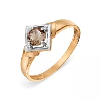 Кольцо с раухтопазом Линии Любви