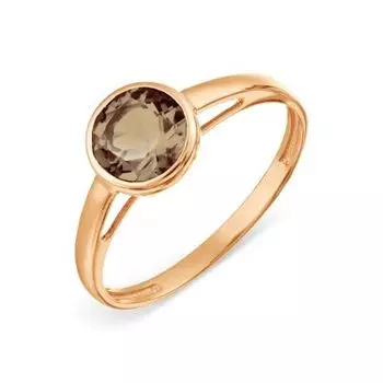 Кольцо с раухтопазом Линии Любви