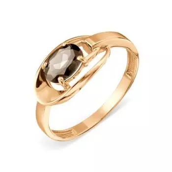 Кольцо с раухтопазом Линии Любви