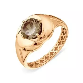 Кольцо с раухтопазом Линии Любви