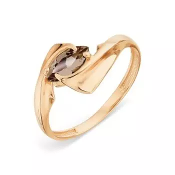 Кольцо с раухтопазом Линии Любви