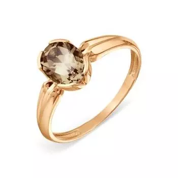 Кольцо с раухтопазом Линии Любви