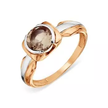 Кольцо с раухтопазом Линии Любви