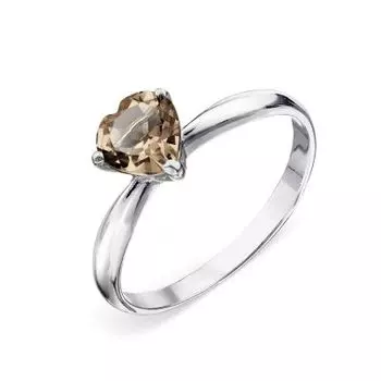 Кольцо с раухтопазом Линии Любви