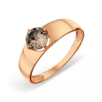 Кольцо с раухтопазом Линии Любви