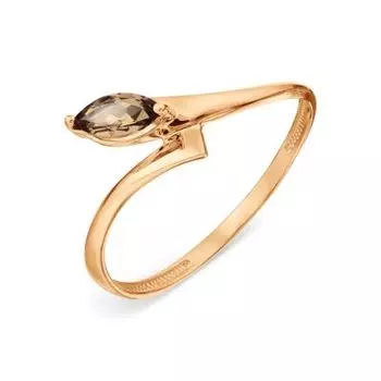 Кольцо с раухтопазом Линии Любви