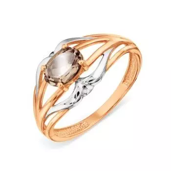 Кольцо с раухтопазом Линии Любви