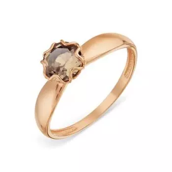 Кольцо с раухтопазом Линии Любви