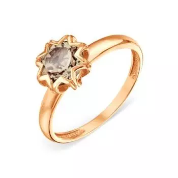 Кольцо с раухтопазом Линии Любви