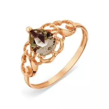 Кольцо с раухтопазом Линии Любви