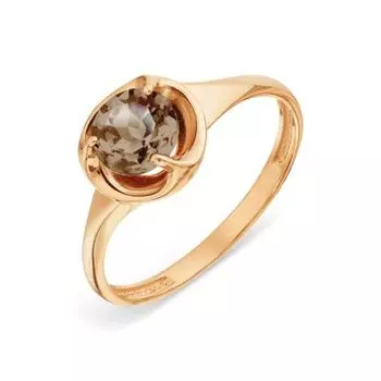 Кольцо с раухтопазом Линии Любви