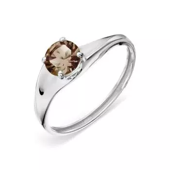 Кольцо с раухтопазом Линии Любви