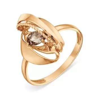 Кольцо с раухтопазом Линии Любви