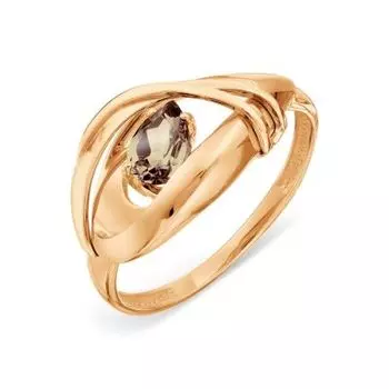 Кольцо с раухтопазом Линии Любви