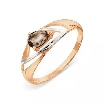 Кольцо с раухтопазом Линии Любви