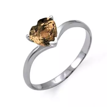 Кольцо с раухтопазом Линии Любви