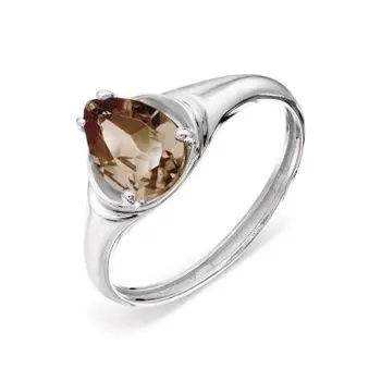 Кольцо с раухтопазом Линии Любви