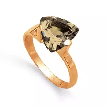 Кольцо с раухтопазом Линии Любви