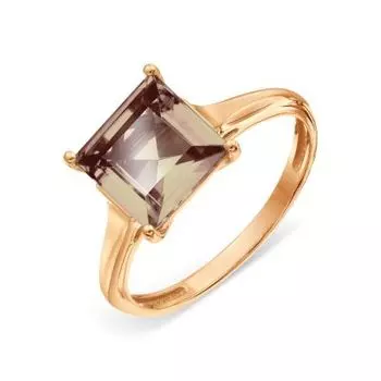 Кольцо с раухтопазом Линии Любви