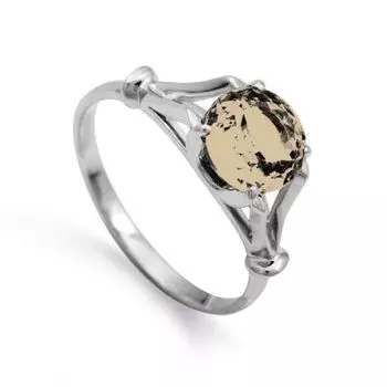 Кольцо с раухтопазом Линии Любви