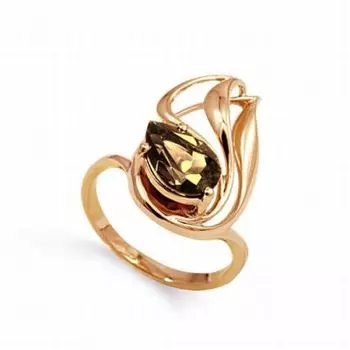 Кольцо с раухтопазом Линии Любви