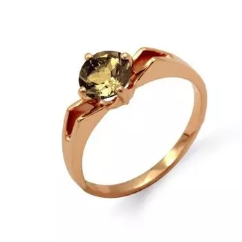 Кольцо с раухтопазом Линии Любви