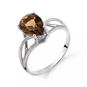 Кольцо с раухтопазом Линии Любви