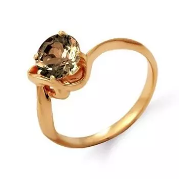 Кольцо с раухтопазом Линии Любви