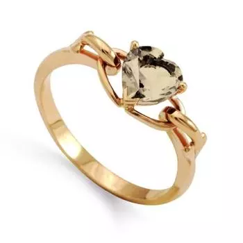 Кольцо с раухтопазом Линии Любви