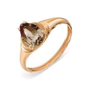 Кольцо с раухтопазом Линии Любви