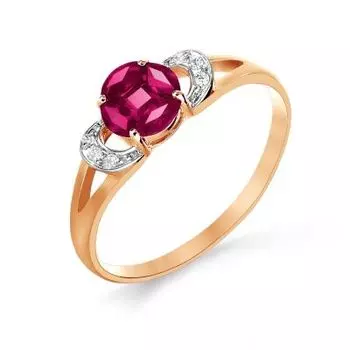 Кольцо с рубинами и бриллиантами Линии Любви