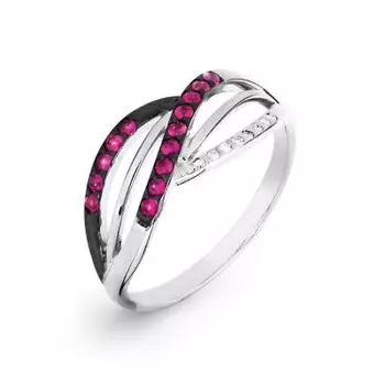 Кольцо с рубинами и бриллиантами Линии Любви