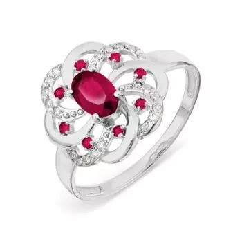 Кольцо с рубинами и бриллиантами Линии Любви